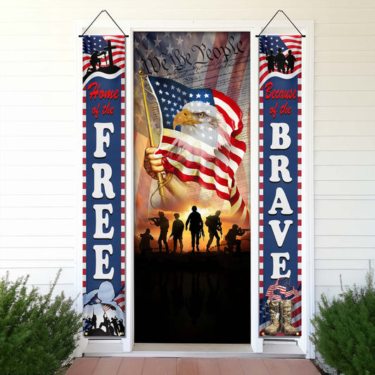 Veterans Day, Home Of The Free Because Of The Brave Door Cover &amp; Banners TPT1279CB