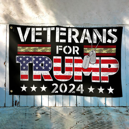 Veterans For Trump 2024 Grommet Flag TQN3522GF