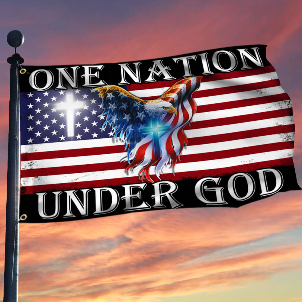 One Nation Under God American Eagle Grommet Flag THB3602GFv2