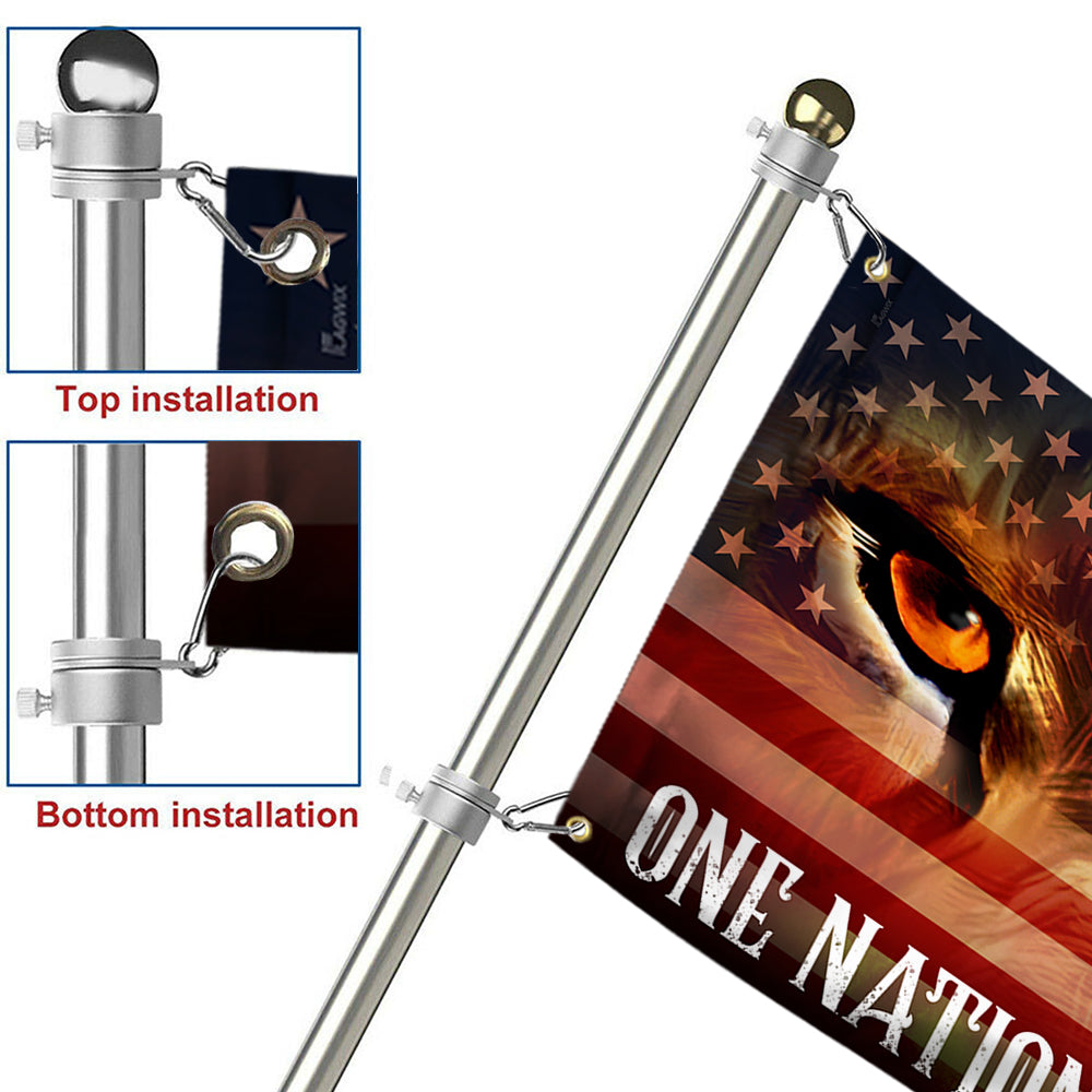 Jesus Lion Eyes Grommet Flag One Nation Under God BNT470GF