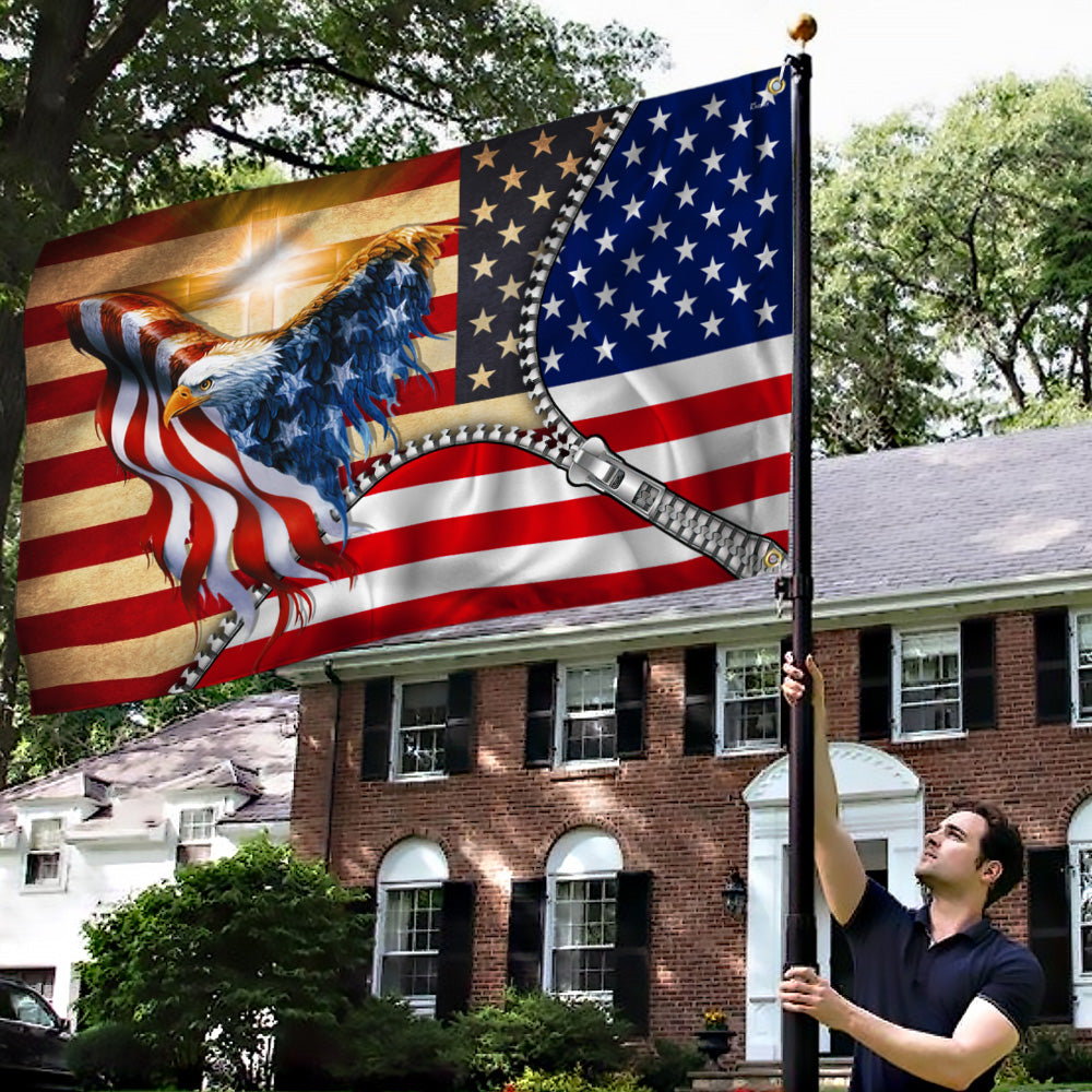 Eagle American Grommet Flag One Nation Under God BNN81GFv1