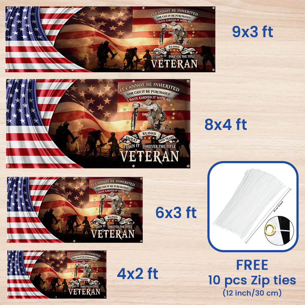 Memorial Day Veteran Memorial Forever The Title Veteran Fence Banner MLN2658FB