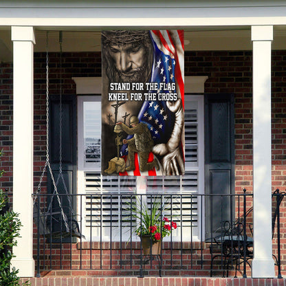 Flagwix American Flag - Stand For The Flag, Veteran Memorial Jesus Christian Flag TPT849F