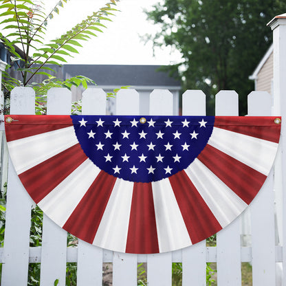 Flagwix American Flag - Patriotic American Non-Pleated Fan Flag MLN3348FL