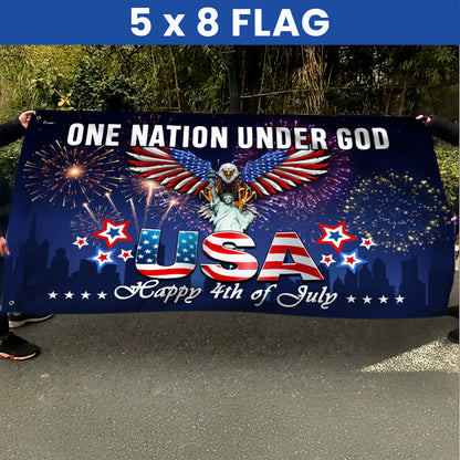 Flagwix American Flag - One Nation Under God 4th of july Patriotic Flag Grommet Flag NNT48NTH