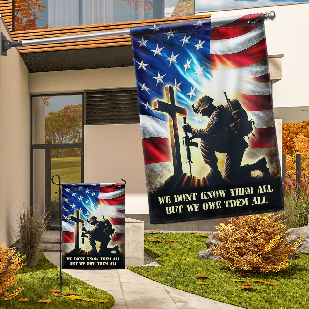 FLAGWIX  Veteran Flag We Don't Know Them All But We Owe Them All MLN2496F
