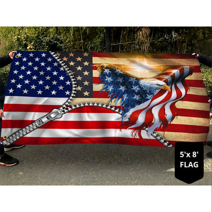 Eagle American Grommet Flag One Nation Under God BNN81GFv1