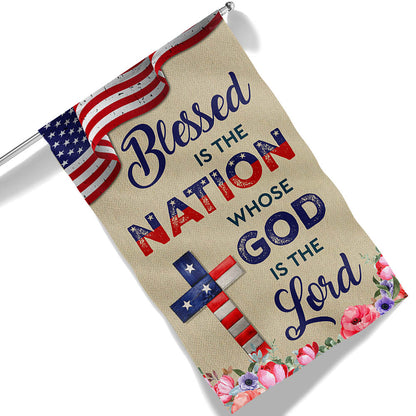 Flagwix American Flag - Blessed Is The Nation Whose  God Is The Lord Patriotic American Flag MLN1376F
