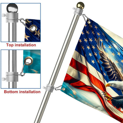 American Patriot Flag American Eagle Patriot Grommet Flag QTR723GF