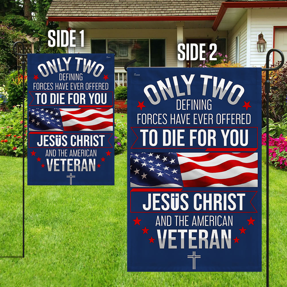 Veteran Only Two Defining Forces Have Ever Offered To Die For You Jesus Christ and the American Veteran Flag MLN563F