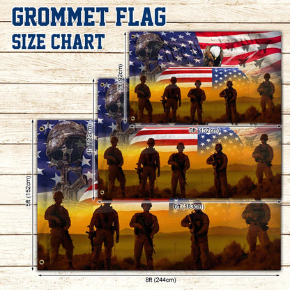 U.S. Veterans. Memorial Day, All Gave Some, Some Gave All American Flag THH3855GFv2