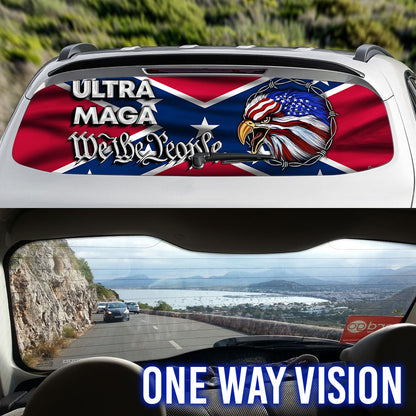 Ultra MAGA Rear Window Decal We The People Southern Confederate TQN145CDv1