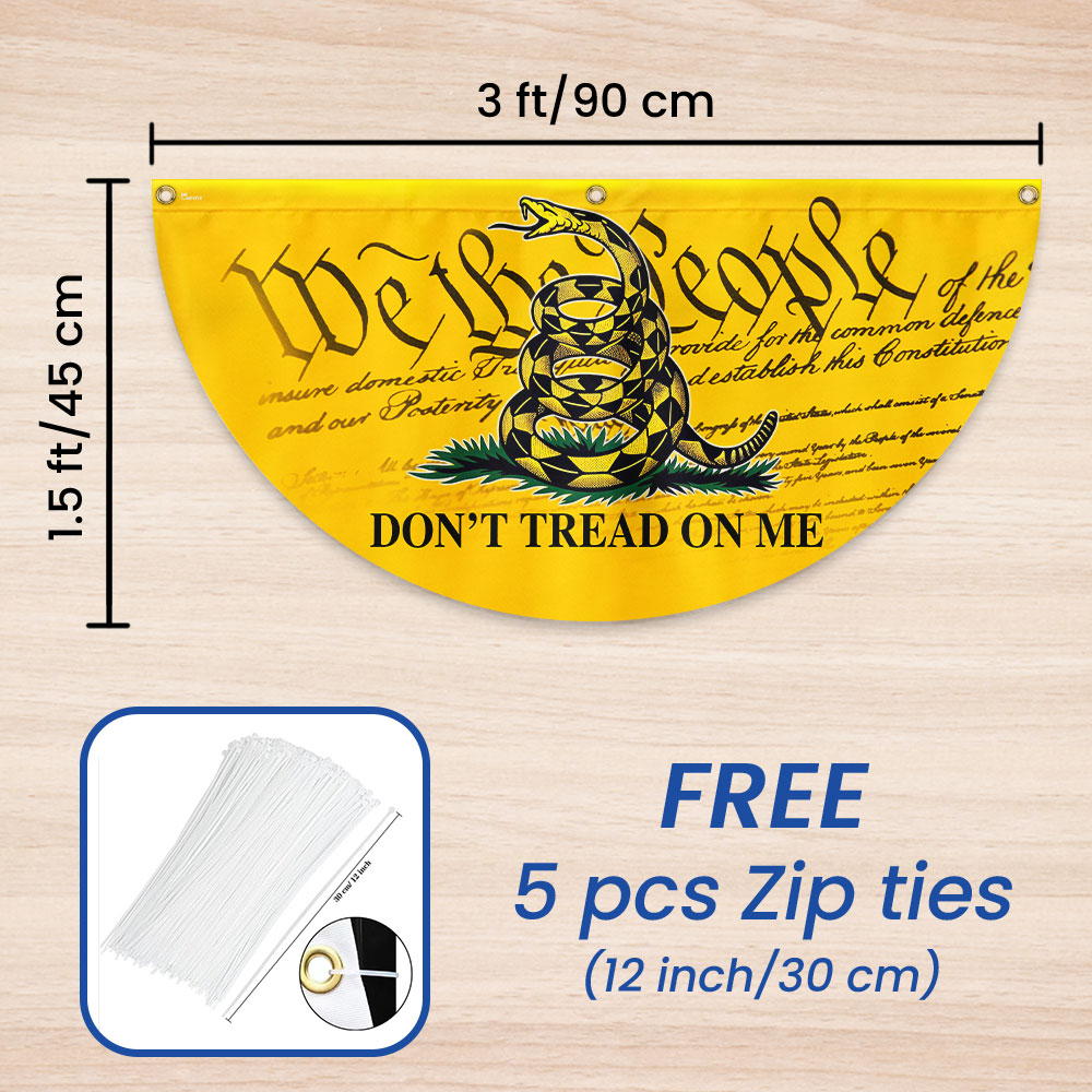 Gadsden Don’t Tread On Me We The People Non-Pleated Fan Flag MLN2636FL
