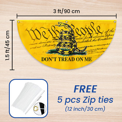Gadsden Don’t Tread On Me We The People Non-Pleated Fan Flag MLN2636FL