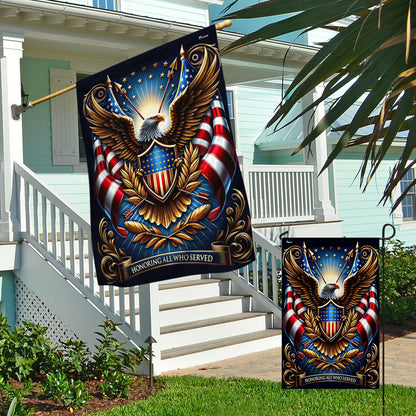 FLAGWIX  Patriot Eagle Veteran Day Honoring All Who Served Flag MLN2476F