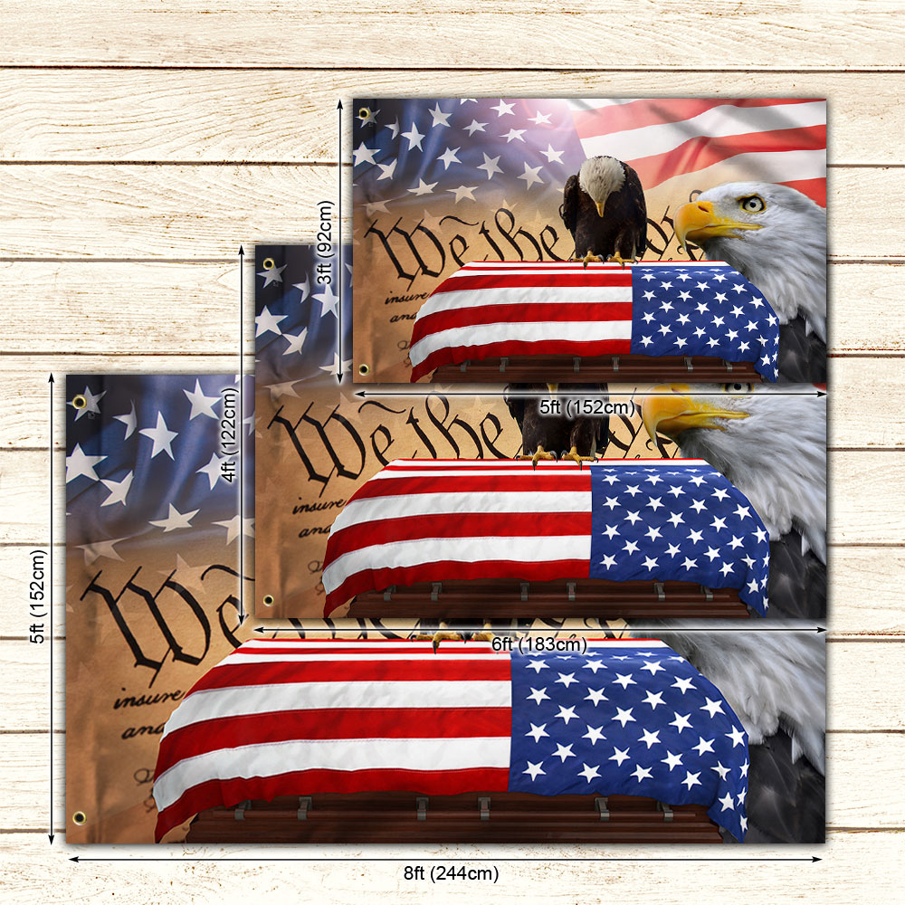 Flagwix American Flag - Patriotic Eagle, We The People, American Memorial Grommet Flag TPT861GF