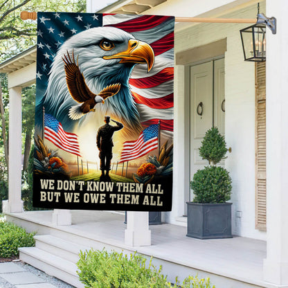 Memorial Day FLAGWIX Veteran Patriot Eagle Flag We Don't Know Them All But We Owe Them All Flag MLN2764F