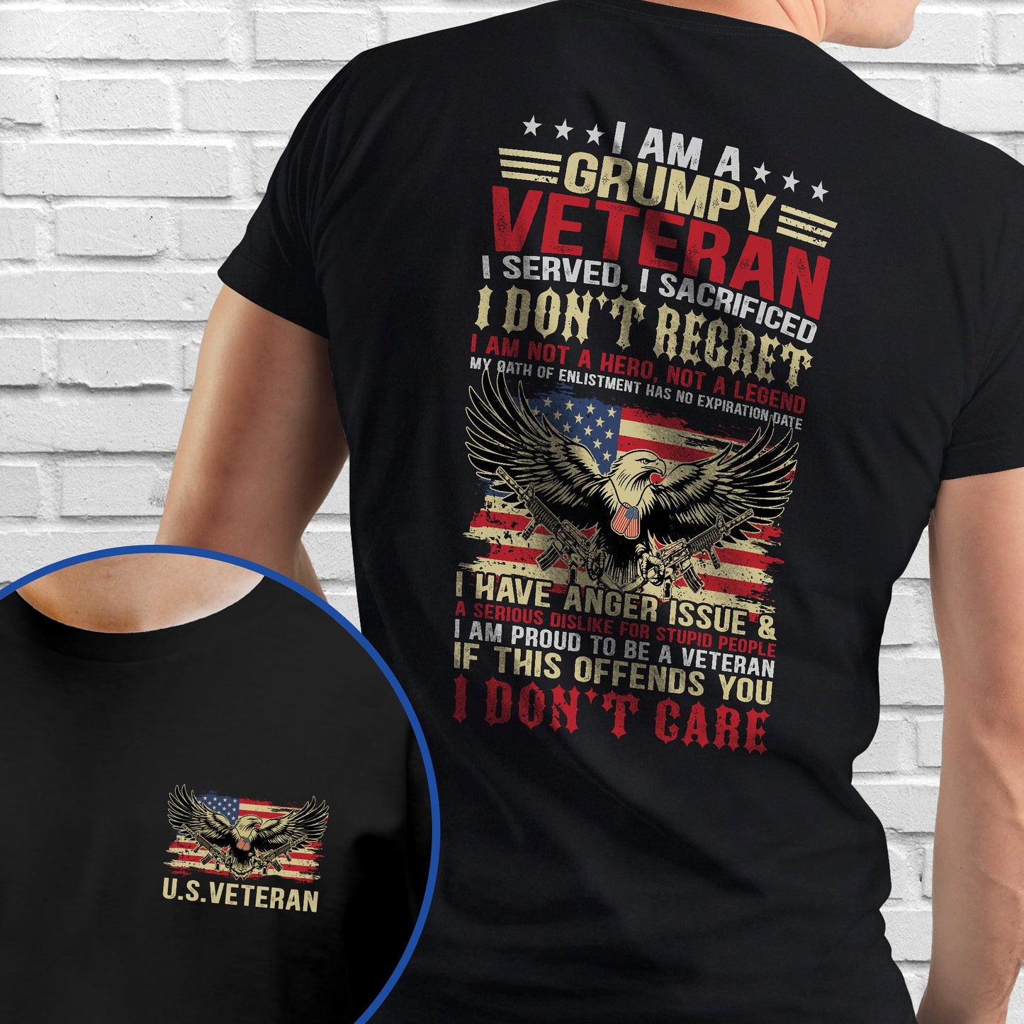 Grumpy Veteran, Proud U.S. Veteran T-Shirt TPT2337TS