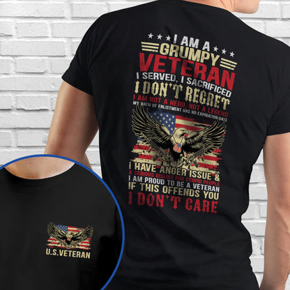 Grumpy Veteran, Proud U.S. Veteran T-Shirt TPT2337TS