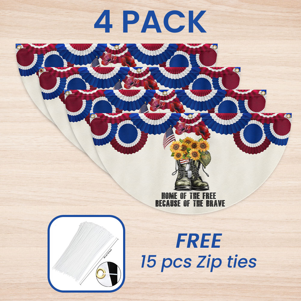 Flagwix American Flag - Memorial Day Veterans, Home Of The Free American Non-Pleated Fan Flag TPT1645FLv1