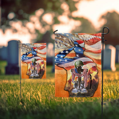 Memorial Day FLAGWIX U.S. Veteran Memorial American We The People Saluting Soldier Flag MLN2753F