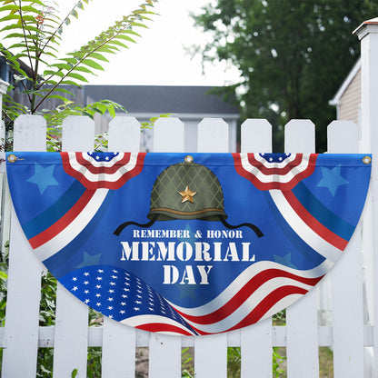 Veteran Memorial Day Non-Pleated Fan Flag MLN2721FL