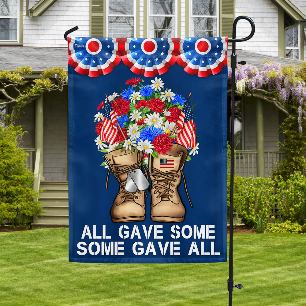 Flagwix American Flag - Memorial Day Military Boots Veteran All Gave Some Some Gave All Flag MLN2950F