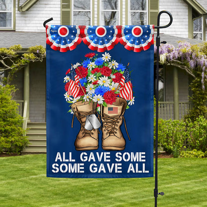 Flagwix American Flag - Memorial Day Military Boots Veteran All Gave Some Some Gave All Flag MLN2950F