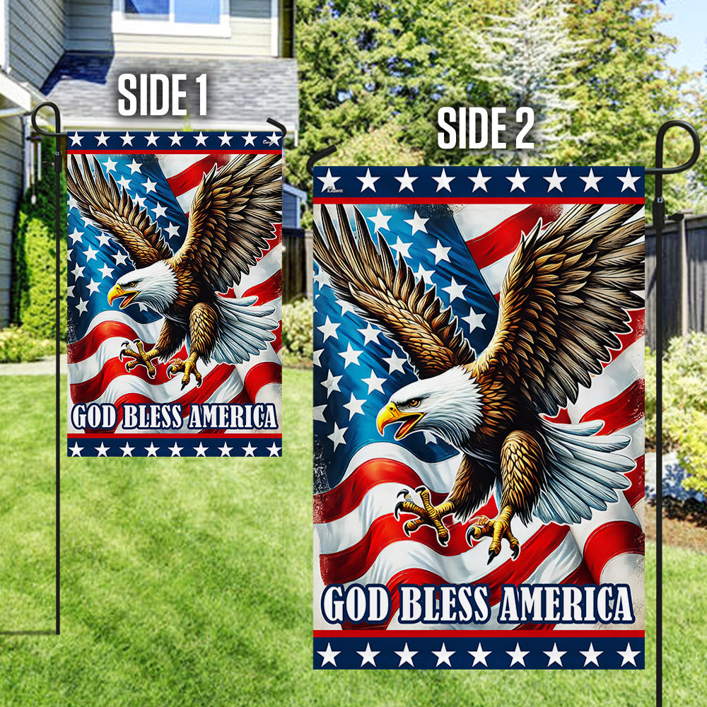 Flagwix American Flag - God Bless America Patriotic Eagle Flag MLN3352F