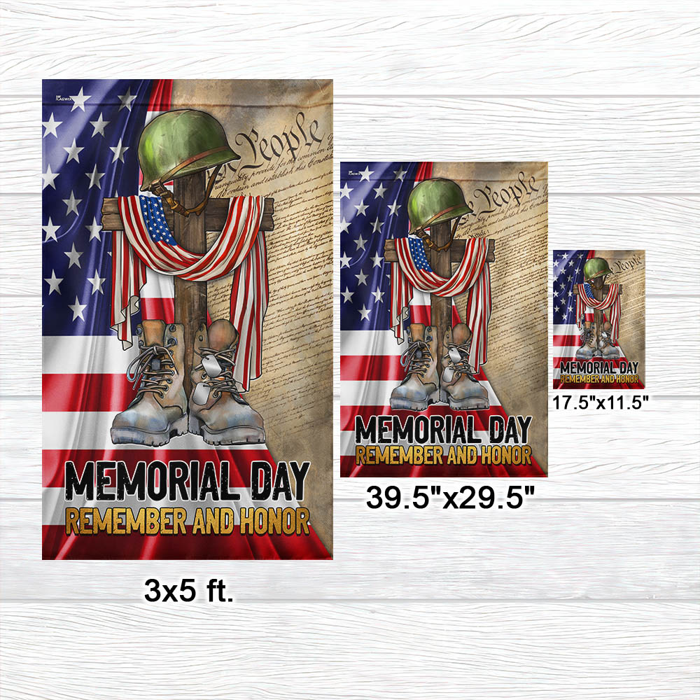 FLAGWIX Memorial Day Remember and Honor Veteran American Patriot We The People Flag MLN2754F