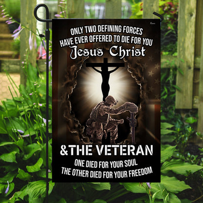 Jesus Veteran Flag Jesus Christ and The Veteran Flag TRV1690F