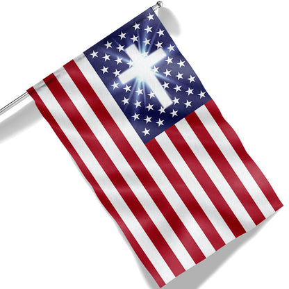 Flagwix American Flag - Christian Cross American One Nation Under God Flag TPT679F