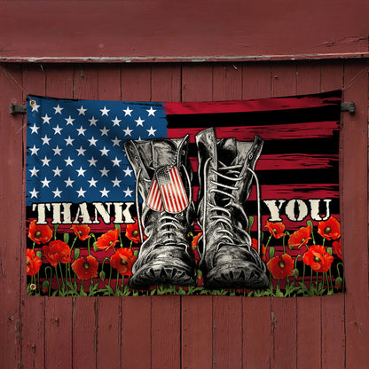Veteran Boots Thank You Veteran Grommet Flag MLN338GF