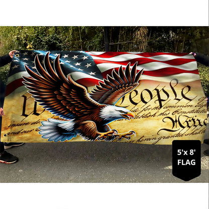 Patriotic Eagle We The People Grommet Flag MLN2689GF