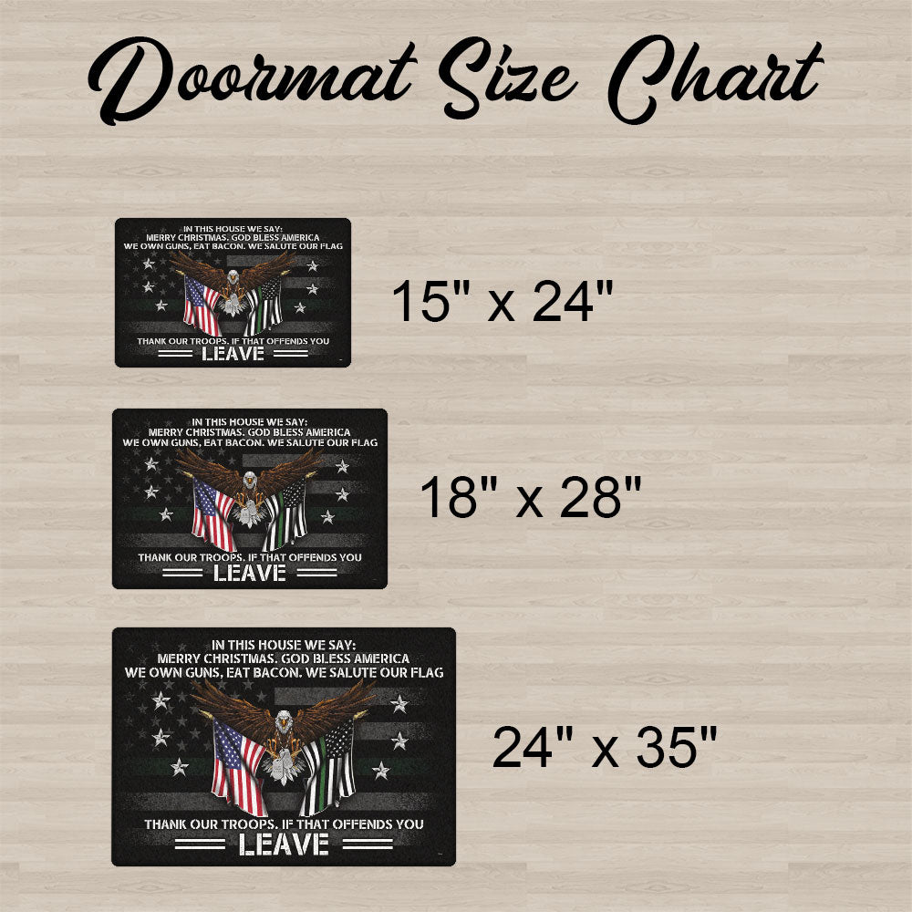 Patriotic Doormat In This House We Salute Our Flag DDH2932DM