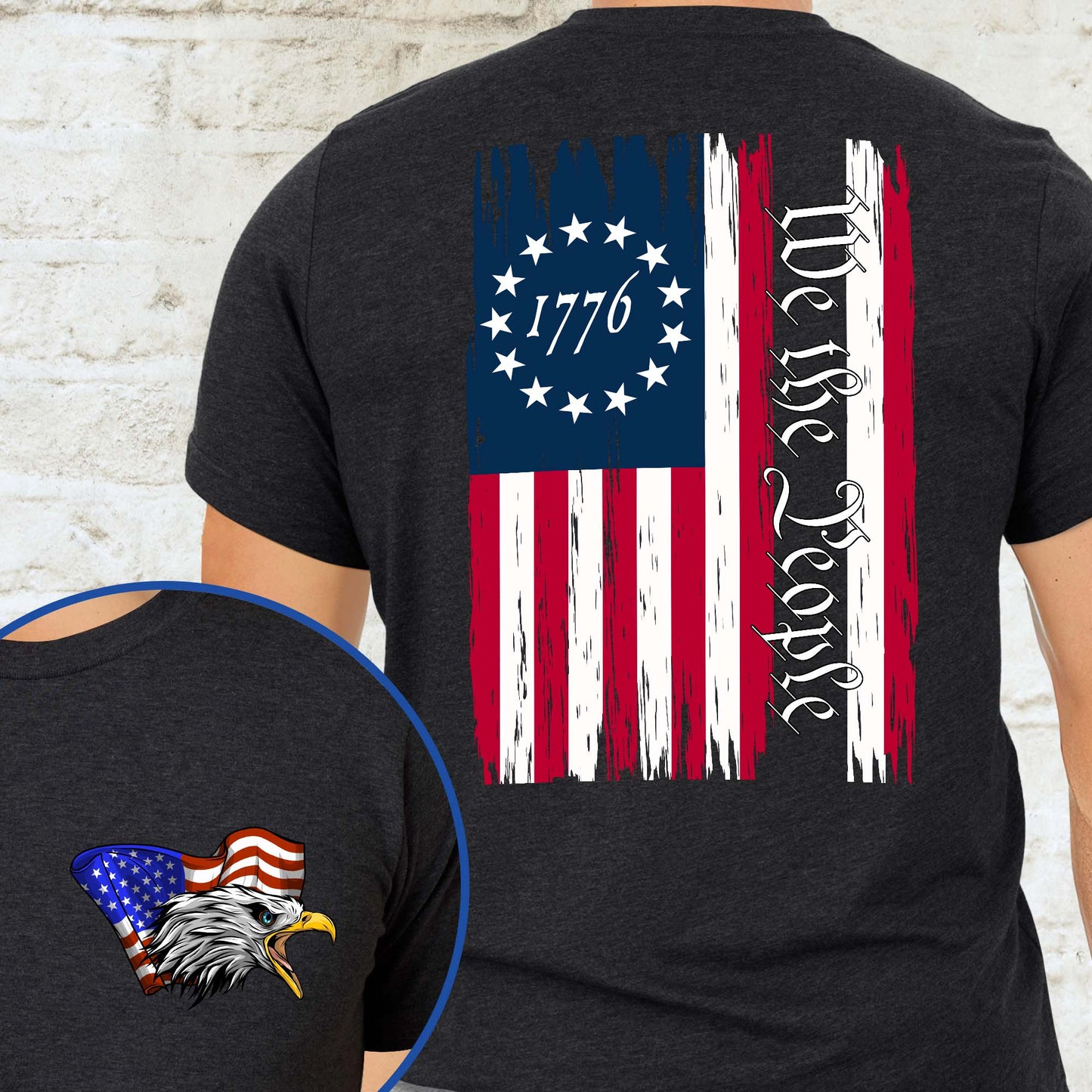 We The People Eagle American 1776 Betsy Ross T-Shirt MLN3312TS