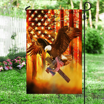 Patriotic Flag Eagle Cross American Sunset DDH2893Fv6