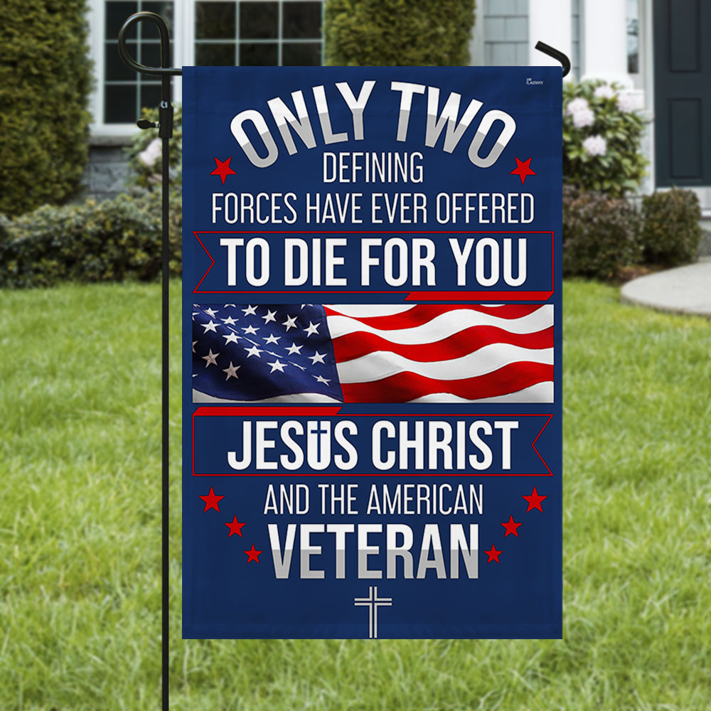 Veteran Only Two Defining Forces Have Ever Offered To Die For You Jesus Christ and the American Veteran Flag MLN563F