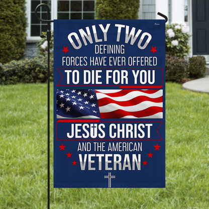 Veteran Only Two Defining Forces Have Ever Offered To Die For You Jesus Christ and the American Veteran Flag MLN563F