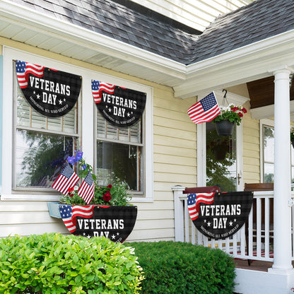 Veterans Day Honoring All Who Served Non-Pleated Fan Flag TQN3809FL