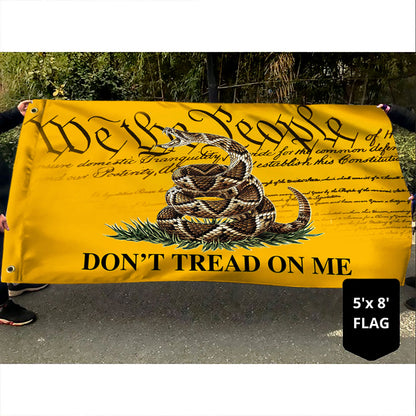 Gadsden Don't Tread On Me We The People Grommet Flag MLN382GF