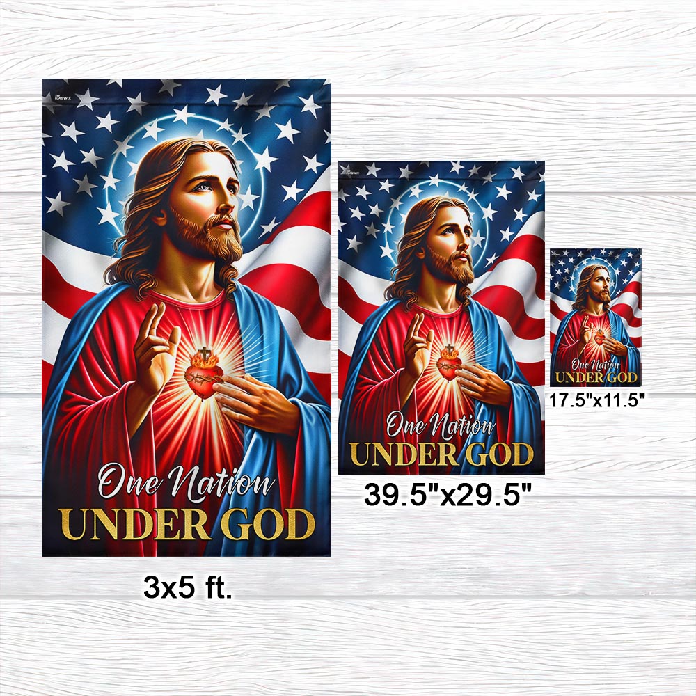 FLAGWIX  Jesus Christ American Flag One Nation Under God Flag MLN2290F