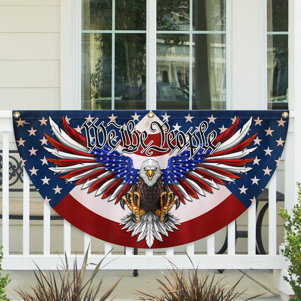 We The People Patriotic Eagle Non-Pleated Fan Flag MLN3356FL