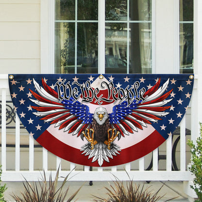 We The People Patriotic Eagle Non-Pleated Fan Flag MLN3356FL
