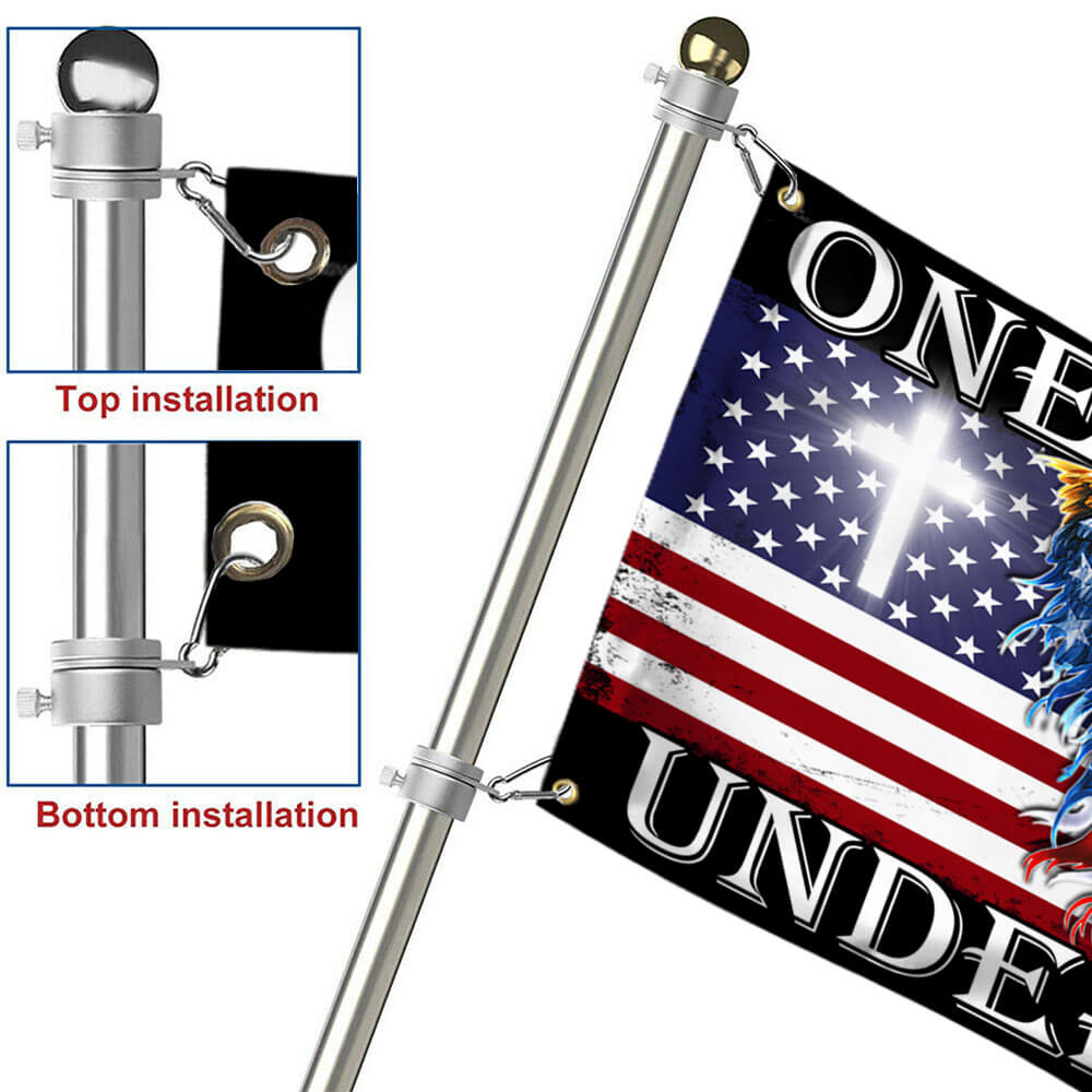 One Nation Under God American Eagle Grommet Flag THB3602GFv2