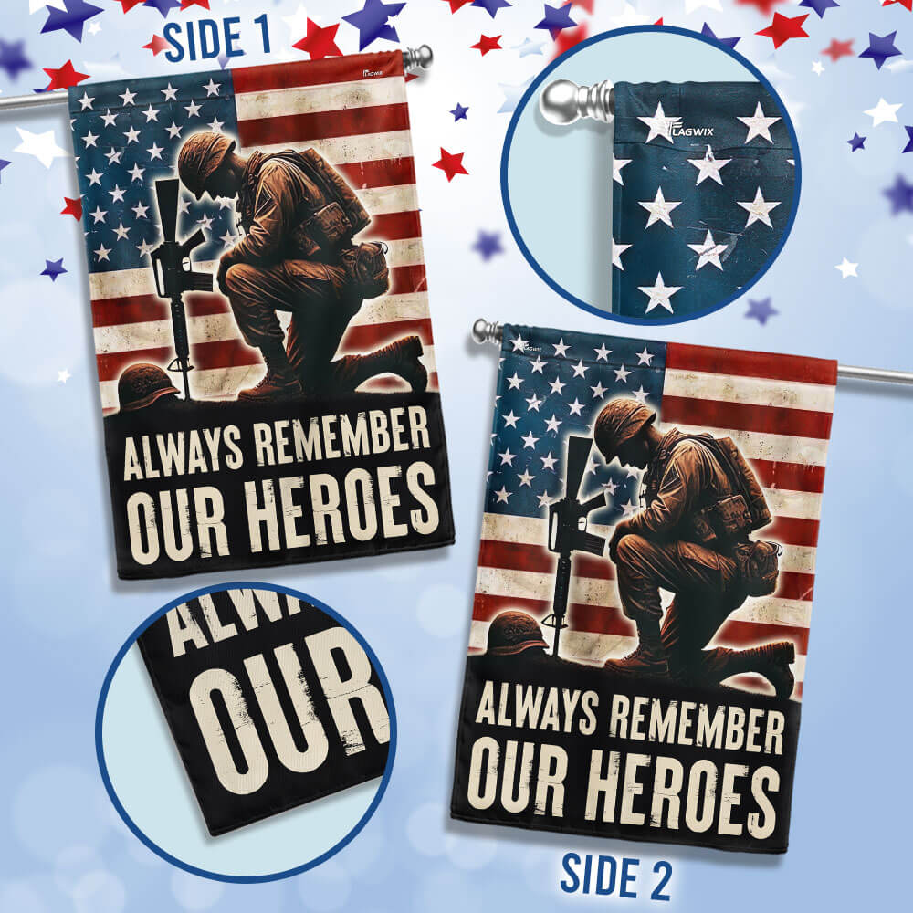 Veterans Day Always Remember Our Heroes Flag TQN3632F