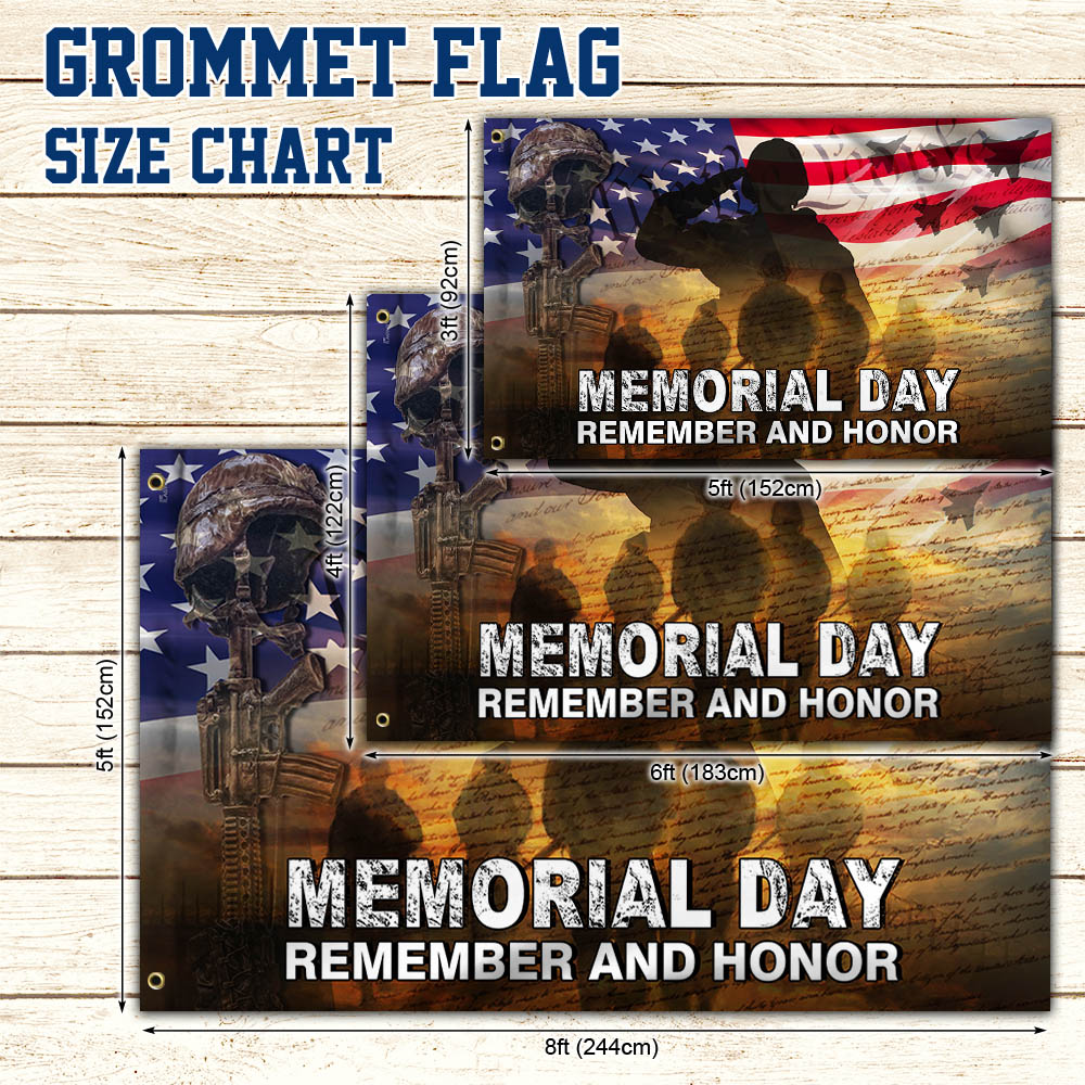 US Veteran American Memorial Day Grommet Flag TPT751GF