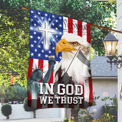 Flagwix American Flag - In God We Trust, We The People, Christian Cross American Eagle Flag TPT107F