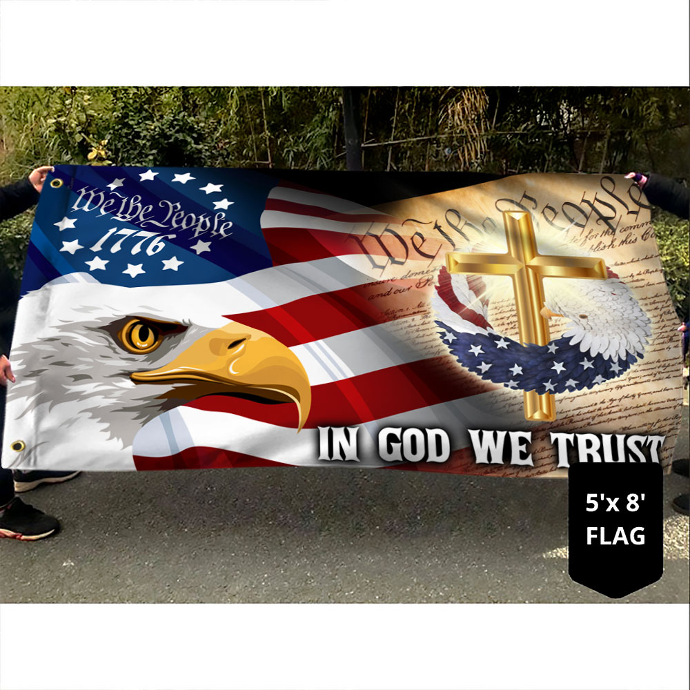 Christian Patriot American In God We Trust Grommet Flag MLN1668GF
