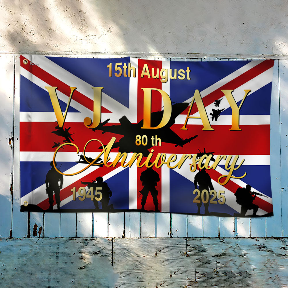 VJ Day 15th August 80th Anniversary Union Jack Grommet Flag MLN5563DNV
